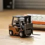 TRASPED HG-4-243 RTR 1/64 2.4G Mini RC Car Alloy Forklift Support App Remote Controlled LED Light Sound Engineering Vehicle Desktop Toys Model Collection Gift For Boys