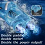 JJRC S21 RTR 2.4G Mini RC Boat Stunt Roll Marine Animal Series Speedboat 360° Rotation LED Lights Vehicles Models Waterproof Toys