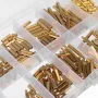 280Pcs M2.5 Hex Nut Assortment Kit Head Brass Spacing Double-pass Screw Threaded Pillar PCB Computer Motherboard StandOff Spacer