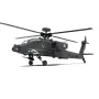 YXZNRC F11-S 1:32 AH-64 Apache Scale 2.4G 6CH GPS Altitude Hold Posicionamento de Fluxo Óptico Câmera FPV 5.8G Motor Duplo Brushless Flybarless RC Helicóptero RTF