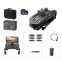 WLRC V168 PRO MAX GPS 5G WiFi FPV with HD Dual Camera Servo Gimbal 360° Intelligent Obstacle Avoidance Optical Flow Hover Brushless Foldable RC Drone Quadcopter RTF