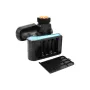 Flyueace T-8166 2.4GHz 3CH Transmitter with RX-G4 Light Control Mini Receiver for RC Car Boat Tank Models