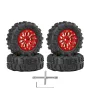 4PCS 1.3 Inches Tires Aluminum Alloy Wheel Rims Hubs for Land Rover TRX4M 1/18 Rock Crawler RC Cars Vehicles Models Spare Parts Accessories B Version