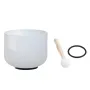 [US Direct] CVNC 432Hz 10\ C Note Chakra Crystal Singing Bowl Frosted Quartz Sound Heal Bath