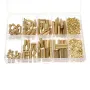 350Pcs Hexagonal Copper Column M2 Hex Nut Standoff Single Head Pillar MFF Male-Female Female For PCB Board Motherboard Spacer