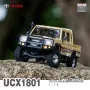 UDIRC UCX1801 PRO RTR 1/18 2.4G 4WD Brushless FOC RC Car for TOYOTA Land Cruiser LC79 Rock Crawler Tank Turn Off-Road Climbing Truck LED Light Two Speed Reverse Gearbox Mechanical Shift Oil Filled Shocks Mirco Vehicles Models Toys