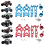 Front Upper Lower Swing Arms Steering Cup For 1/16 SCY 16101 16201 JJRC Q117 Q130 Q132 Metal Upgrade Accessories RC Car Parts