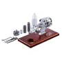 STARPOWER QX-FD-01 Stirling Engine Generator Model Wooden Base Physics Experiment Science Discovery Production Invention Gift Collection Toys
