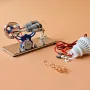 LL-015 γ-Type Mirror-Reflective Thermal Hot Air Stirling Engine Generator Model with LED Bulb Science Discovery Education STEM Toy