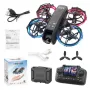 XKJ K100 MAX MINI WiFi FPV with LCD Screen Controller HD Dual Camera Optical Flow Hover Dazzling Lights Circle Protection Kids Gifts 2.4G 4CH 6-Axis Remote Control RC Toys Drone Quadcopter RTF
