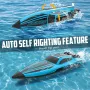 Volantexrc 797-5 SR40 2.4G 30mph RTR Brushless RC Boat Waterproof Auto Self Righting Reverse Water Cooling System Full Proportional High Speed Remote Control Ship Vehicles Models Toys