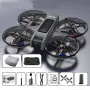 X226 WiFi FPV with VR Glasses / 5.9inch LCD Screen Controller HD Dual Camera Electrically Adjustable Optical Flow Hover Circle Protection LED Light Brushless 2.4G 4CH 6-Axis Remote Control Toys RC Drone Quadcopter RTF