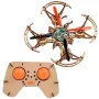 DIY Wooden Remote Control Drone Assembly Kit Remote Control Quadcopter Aircraft Altitude Hold Learning Flying Stem Education Toy Chrismas Gift
