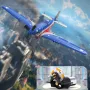 Volantexrc Mini Mustang P-51D Miss America EPP 400mm Wingspan 2.4G 4CH 6-Axis Gyro One Key Aerobatics XPilot Stabilization System RC Airplane Trainer RTF for Beginner