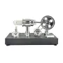 NikolaToy Mirror Polished Stirling Engine with Embedded Voltmeter USB Plug Unique Creative Desktop Ornaments Science Discovery Toys