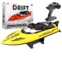 HXJRC HJ811 2.4G 4CH RC Boat High Speed LED Light Speedboat Waterproof 20km/h Electric Racing Vehicles Models Lakes Pools Remote Control Toys