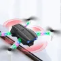YLR/C E99D WiFi FPV with HD Dual Camera Lighting Arms Optical Flow Positioning Colorful LED Light Foldable RC Drone Quadcopter RTF