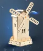 Solar Power Windmill Wooden DIY Model Kits Educational Scientific Experiments Early Education Toys Assembled Small House for Children
