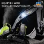 HuiNa Toys 1661 RTR 1/18 2.4G 13CH RC Excavator Alloy Bucket Engineering LED Light Spray 680° Rotation Remote Control Vehicles Models