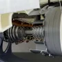 NikolaToy 65CM Large Size Trent 900 Turbofan Engine Model Physics Experiment Science Discovery Production Invention Desktop Decorations Collection Toys
