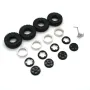 4PCS Upgraded Tires Metal Wheel Rims 7mm Hex for FMS 1/18 Fire Horse FJ Cruiser KATANA LC80 RC Car Vehicles Models Spare Parts