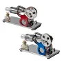 LL-015 γ-Type Mirror-Reflective Thermal Hot Air Stirling Engine Generator Model with LED Bulb Science Discovery Education STEM Toy