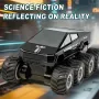 JJRC Q218 RTR 1/18 2.4G RC Car Eight Wheels Waterproof Amphibious 360° Rotation Cyber Pickup Off-Road Truck Stunt Vehicles Models Water Land Toys
