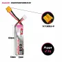 GAONENG GNB 2S 7.6V 450mAh 80C XT30 LiHV LiPo Battery for DarwinFPV Baby Ape Happymodel Mobula8 Sub250 Nanofly20 iFlight CineBee Whoop Beta FPV Drone