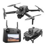 MSRC U99 MAX GPS 5G WiFi FPV with 4.5inch LCD Screen Controller 1080P HD Dual Camera Servo Gimbal 360° Obstacle Avoidance Brushless Foldable RC Drone Quadcopter RTF