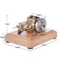 M16B 1.6cc Mini horizontal Air-cooled Single-cylinder 4 Stroke Gasoline Hit Miss Complete Engine Model with Wooden Base