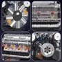 Mould King 10088 Technical Car Building Block MOC Motorized V8 Engine Model Brick Assembly Kit 535+PCS Excellent STEAM Science Education Discovery Toys Children Gifts