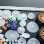 78Pcs Motor Gears Kits Plastic Spindle Worm Gear Set Robot Pulley Shaft Axle Belt Bus Assembly for Toy Automobile Cars DIY Kit Model Parts Assortment Accessories