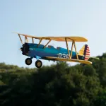 MinimumRC PT-17 Stearman Micro Scale 360mm Wingspan KT Foam RC Airplane Biplane KIT+Motor