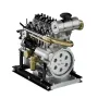 TECHING 1/10 Full Metal Mini L4 4-Cylinder OHV Inline Diesel Engine Model DIT Assembly Kit Excellent STEAM Science Education Discovery Toys Children Gifts