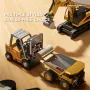 Z6750/Z6752/Z6753 RTR 1/64 2.4G Mini RC Car Alloy Forklift Excavator Dump Truck Support App Remote Controlled LED Light Sound Engineering Vehicle Two Speed Desktop Toys Model Collection Gift For Boys