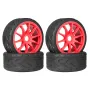4PCS Eight-Character Pattern Racing Road Wheel Tire Spare Parts for ARRMA 1/7 Firebird FELONY Mustang GT Flat Race RC Car Vehicle Models Accessories