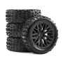 4PCS Upgraded Tires Wheel Rims for ARRMA TYPHON GROM ARA2106 1/18 2S RC Cars Vehicles Models Spare Parts Accessories W208