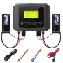 HTRC C6X2 AC 150W DC 240W Dual Channel LCD Screen Lipo Charger RC Balance Discharger for 1~6S LiPo LiFe Lilon 1~15S NiCd NiMH Battery