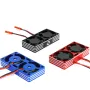 For OKHL Radiator 540 550 3650 3660 3670 Motor Cooling High Speed Metal Dual Fan 3010 1/7 1/8 1/10 Engine RC Cars Vehicles Models Spare Parts