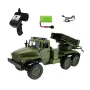 WPL B36-2 1/16 2.4G 6WD RTR Rc Car Hail Rocket Launcher BM-21 Military Truck Rock Crawler Vehicle Models Toy Proportional Control