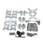 Metal Upgrades Parts for Wltoys 144001 144002 144010 124016 124017 124019 1/14 1/12 AM X12 RC Car Swing Arm Steering Block Link Rod Kit