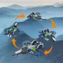 CZ01 2.4G EPP Hover Fighter Glider One-Key Circling 360° Roll 4 Turbofans 4CH LED RC Drone Airplane Quadcopter Stunt Glider RTF