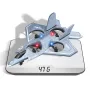 JJRC H128 2.4G EVA Fighter Altitude Hold Mode 360° Roll Turbofans Motors 4CH LED RC Toy Gift Remote Control Drone Airplane Quadcopter Stunt Glider RTF