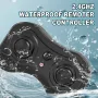 JJRC Q218 RTR 1/18 2.4G RC Car Eight Wheels Waterproof Amphibious 360° Rotation Cyber Pickup Off-Road Truck Stunt Vehicles Models Water Land Toys