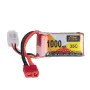 بطارية ليثيوم بوليمر ZOP Power 7.4 فولت 1000 مللي أمبير/ساعة 35C 2S مع مقبس T Deans لطائرة بدون طيار RC