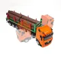 HuiNa Toys 1313 1/18 2.4G 9CH RC Car Woods Trasport Truck Wireless Remote Control LED Light Sound 270° Rotation High-Side Engineering Vehicles Models Toys