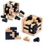 Wooden Cube Puzzle Letter 54T/54L Luban Locking Creative Educational Toy Brain IQ Mind Early Learning Game Gift Children