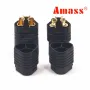 Amass MT60 Three-hole Plug Connector Black Male & Female 1 Pair