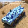 HW Y1802 RTR 1/32 2.4G 8WD RC Car Tank Amphibious Waterproof 360° Rotation LED Light Radio Control Armored Vehicles Models Boys Gifts Toys