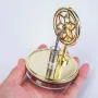 K311 Golden Mini Low Temperature Stirling Engine Model Aluminum Alloy Difference Steam Power Piston Physics Experiment Science Discovery Production Invention Desktop Decorations Collection Toys